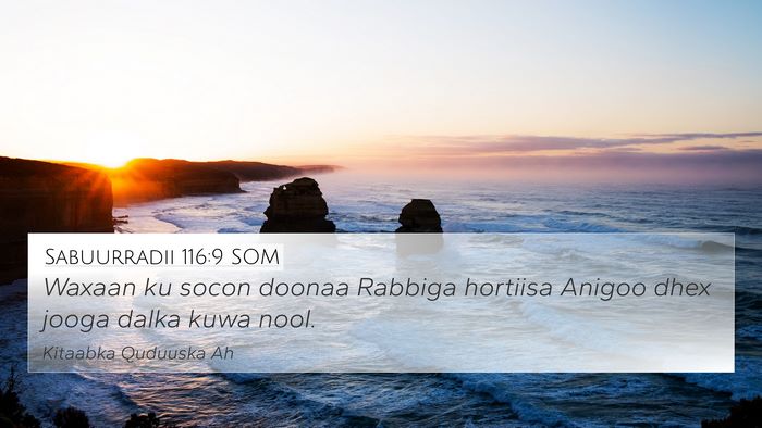 Sabuurradii 116:9 SOM Bible Verse Image