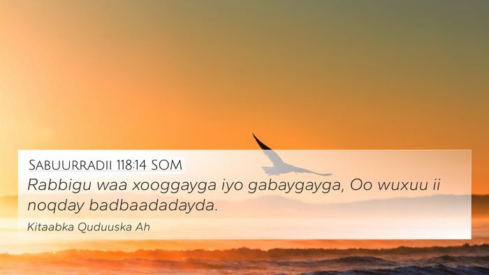 Sabuurradii 118:14 SOM Bible Verse Image
