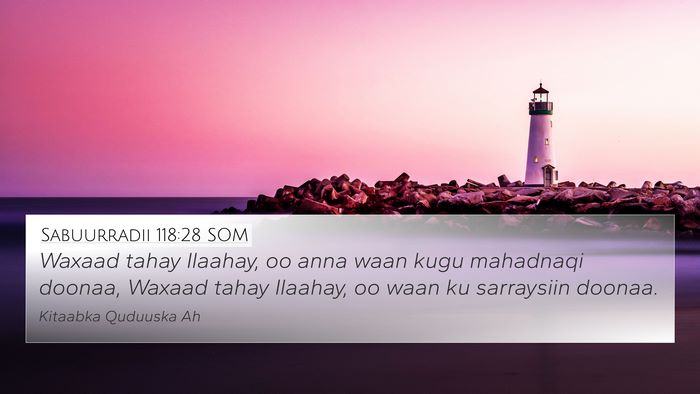 Sabuurradii 118:28 SOM Bible Verse Image