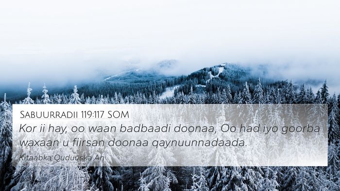 Sabuurradii 119:117 SOM Bible Verse Image