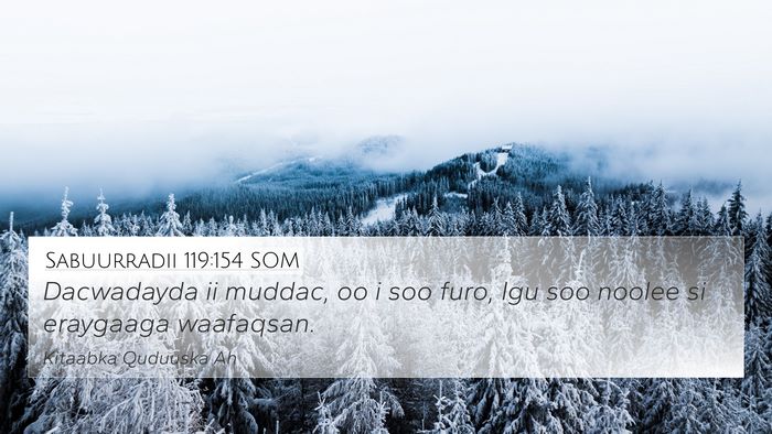 Sabuurradii 119:154 SOM Bible Verse Image