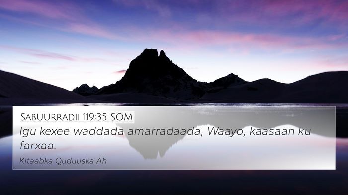 Sabuurradii 119:35 SOM Bible Verse Image