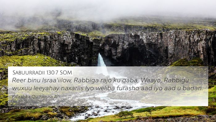 Sabuurradii 130:7 SOM Bible Verse Image