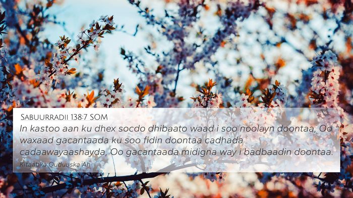 Sabuurradii 138:7 SOM Bible Verse Image