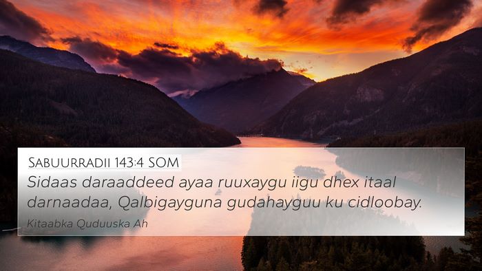 Sabuurradii 143:4 SOM Bible Verse Image