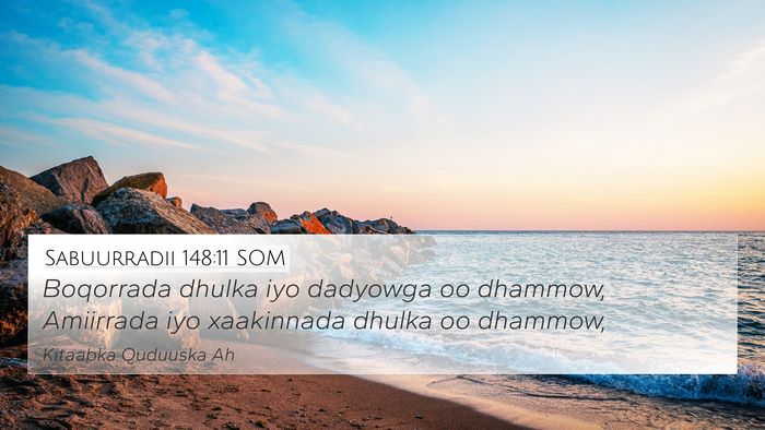 Sabuurradii 148:11 SOM Bible Verse Image