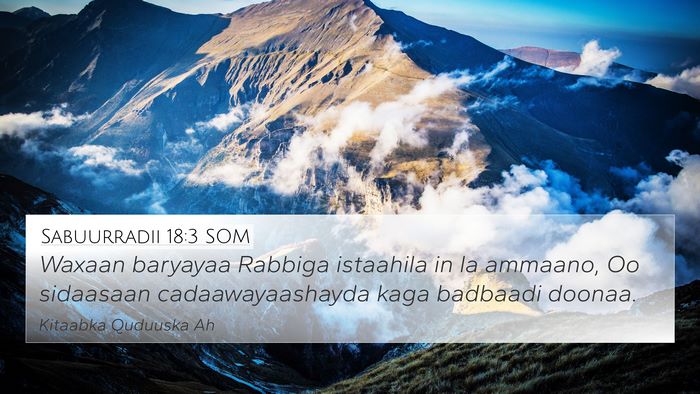 Sabuurradii 18:3 SOM Bible Verse Image