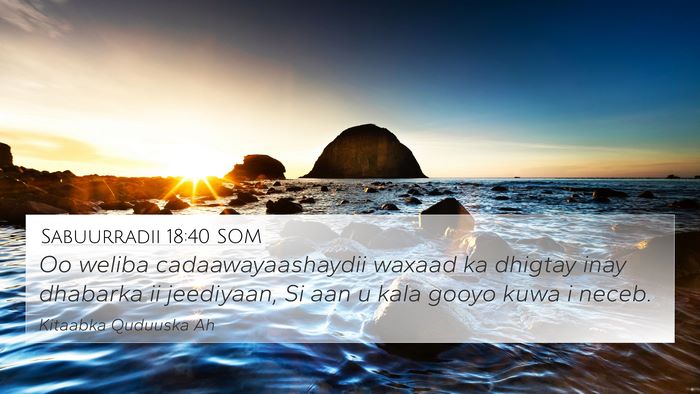 Sabuurradii 18:40 SOM Bible Verse Image
