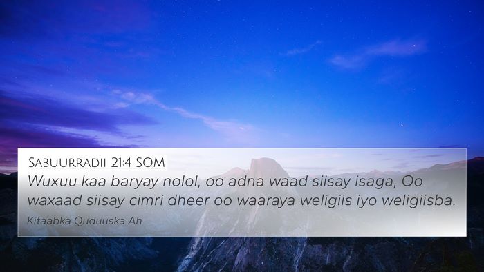 Sabuurradii 21:4 SOM Bible Verse Image