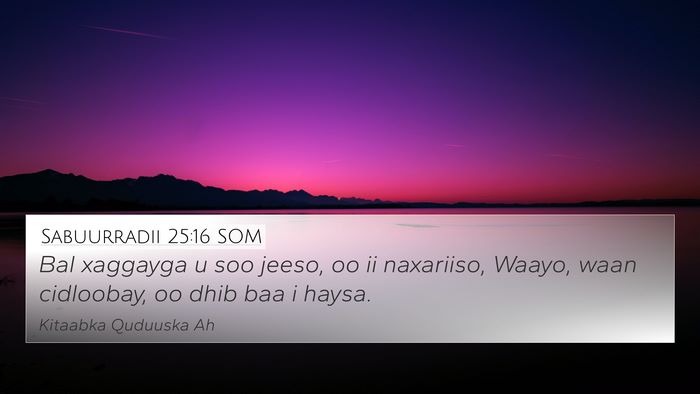 Sabuurradii 25:16 SOM Bible Verse Image