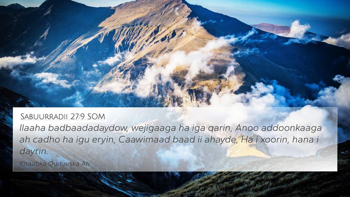 Sabuurradii 27:9 SOM Bible Verse Image