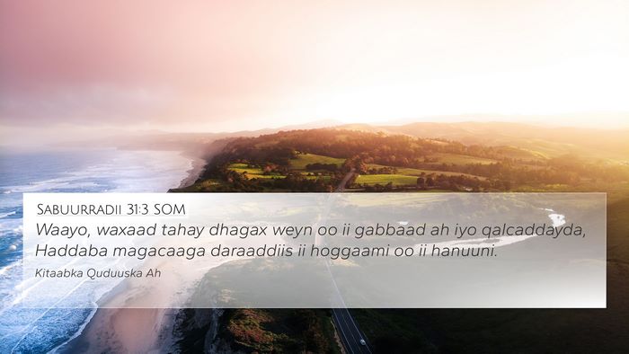 Sabuurradii 31:3 SOM 4K Wallpaper - Waayo, waxaad tahay dhagax weyn oo ii gabbaad ah - 4K Wallpaper Bible Verse