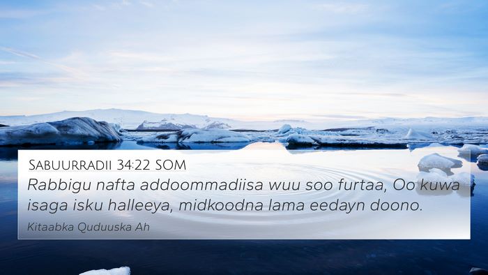 Sabuurradii 34:22 SOM Bible Verse Image