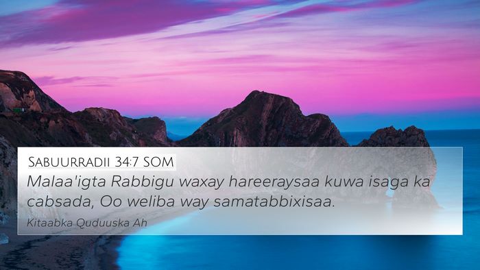 Sabuurradii 34:7 SOM Bible Verse Image