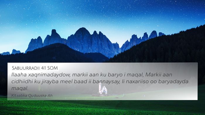 Sabuurradii 4:1 SOM Bible Verse Image