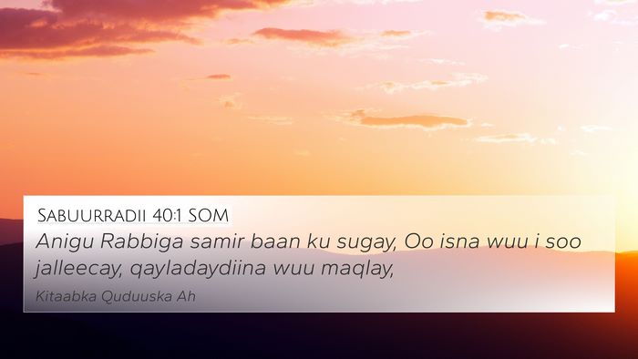 Sabuurradii 40:1 SOM Bible Verse Image