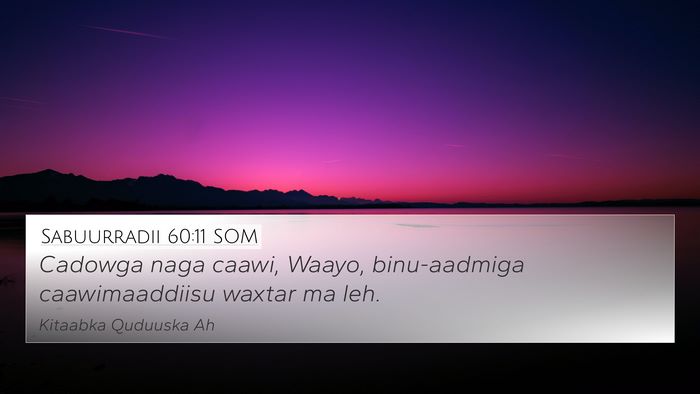 Sabuurradii 60:11 SOM Bible Verse Image