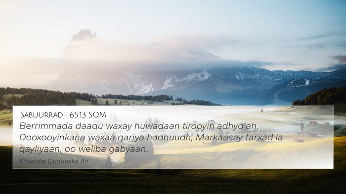 Sabuurradii 65:13 SOM Bible Verse Image