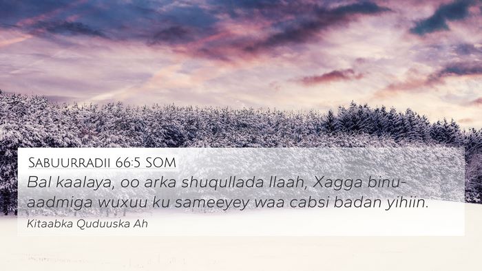 Sabuurradii 66:5 SOM Bible Verse Image