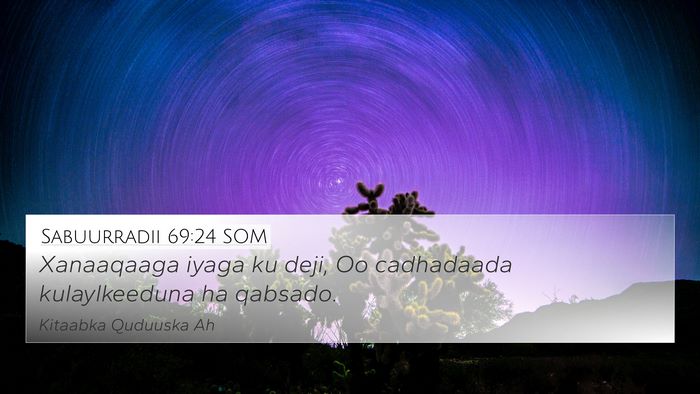 Sabuurradii 69:24 SOM Bible Verse Image