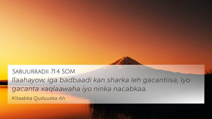 Sabuurradii 71:4 SOM Bible Verse Image