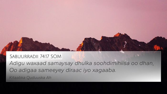 Sabuurradii 74:17 SOM Bible Verse Image