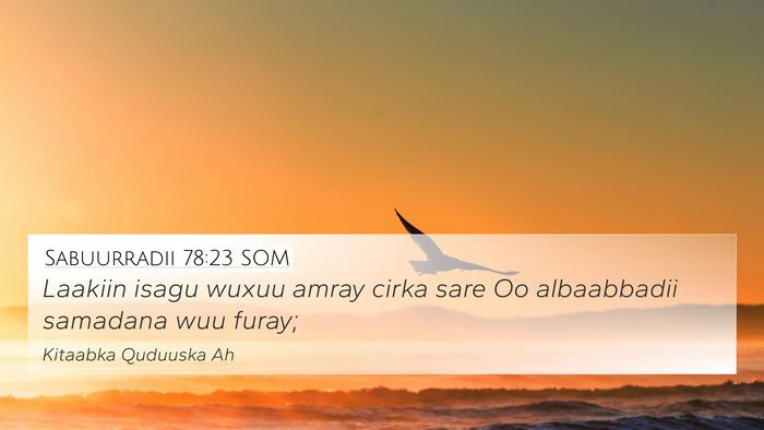 Sabuurradii 78:23 SOM Bible Verse Image