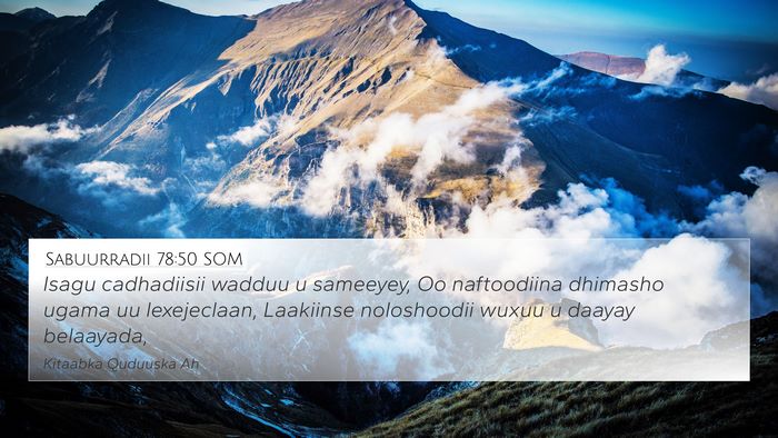 Sabuurradii 78:50 SOM Bible Verse Image