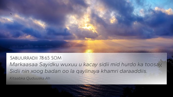 Sabuurradii 78:65 SOM Bible Verse Image