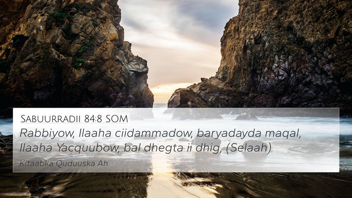 Sabuurradii 84:8 SOM Bible Verse Image