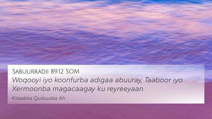 Sabuurradii 89:12 SOM Bible Verse Image