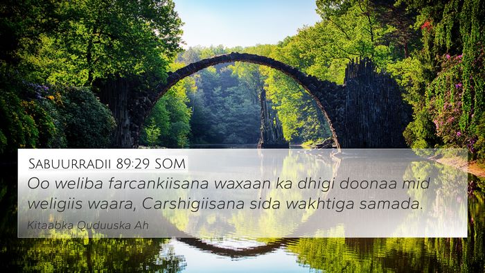Sabuurradii 89:29 SOM Bible Verse Image