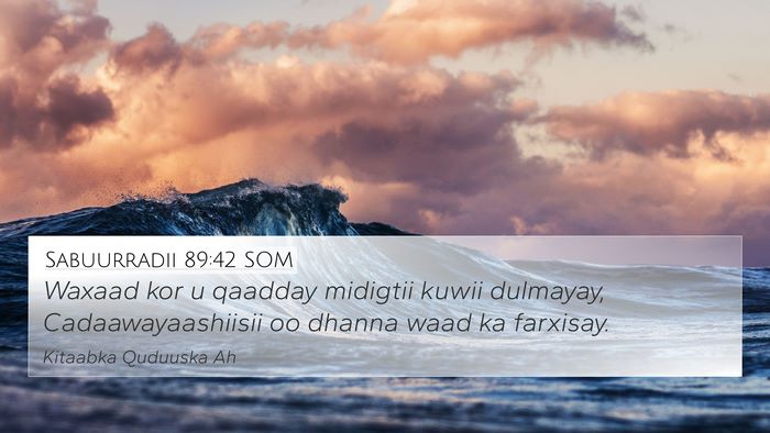 Sabuurradii 89:42 SOM Bible Verse Image