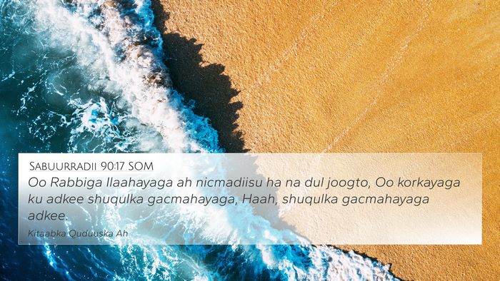 Sabuurradii 90:17 SOM Bible Verse Image