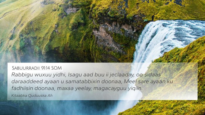 Sabuurradii 91:14 SOM Bible Verse Image