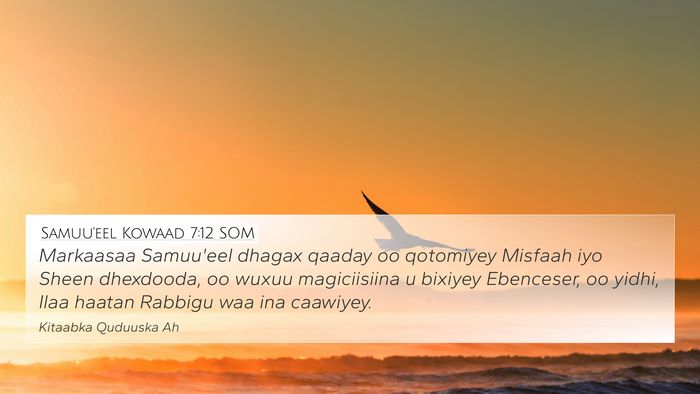 Samuu'eel Kowaad 7:12 SOM Bible Verse Image