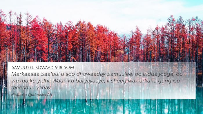 Samuu'eel Kowaad 9:18 SOM 4K Wallpaper - Markaasaa Saa'uul u soo dhowaaday Samuu'eel oo - 4K Wallpaper Bible Verse