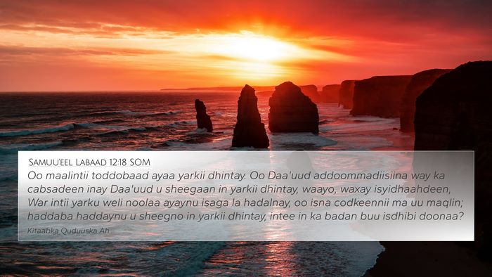 Samuu'eel Labaad 12:18 SOM 4K Wallpaper - Oo maalintii toddobaad ayaa yarkii dhintay. Oo - 4K Wallpaper Bible Verse