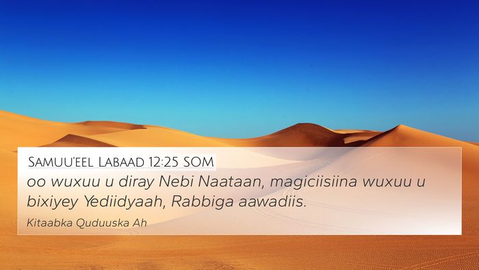 Samuu'eel Labaad 12:25 SOM Bible Verse Image