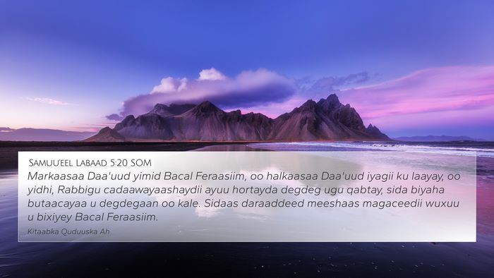 Samuu'eel Labaad 5:20 SOM Bible Verse Image