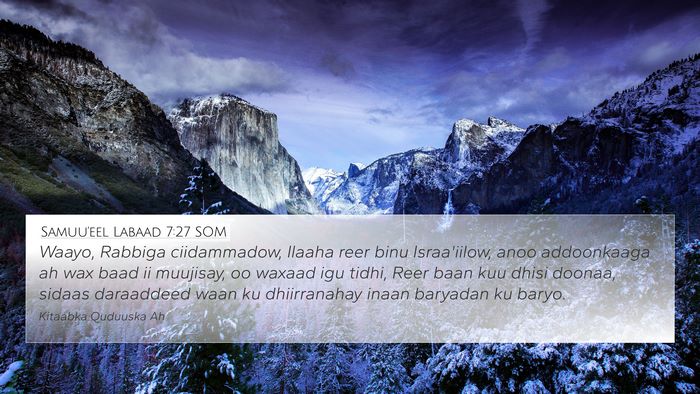 Samuu'eel Labaad 7:27 SOM Bible Verse Image