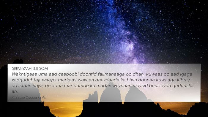 Sefanyaah 3:11 SOM Bible Verse Image