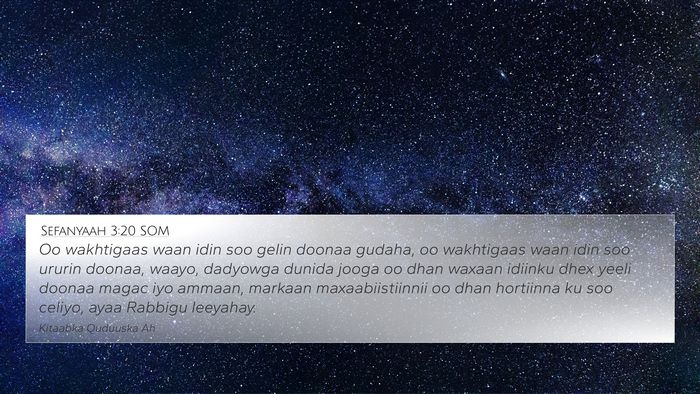 Sefanyaah 3:20 SOM Bible Verse Image