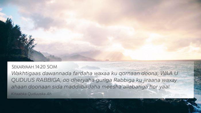 Sekaryaah 14:20 SOM Bible Verse Image