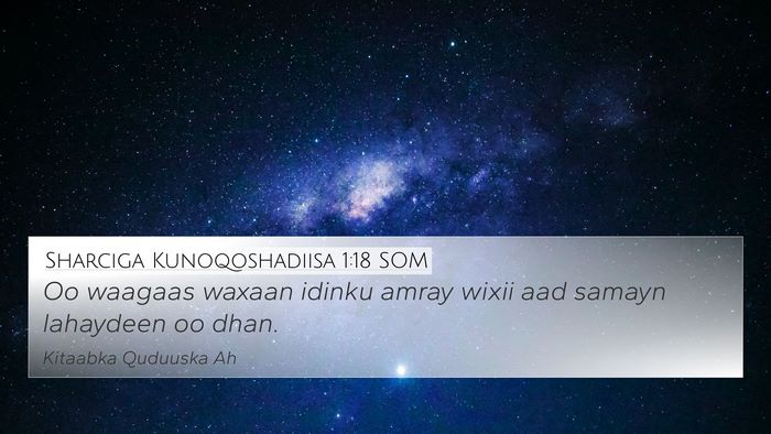 Sharciga Kunoqoshadiisa 1:18 SOM 4K Wallpaper - Oo waagaas waxaan idinku amray wixii aad samayn - 4K Wallpaper Bible Verse