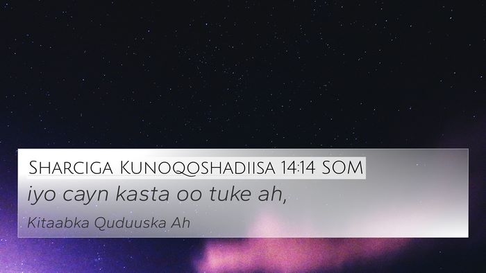 Sharciga Kunoqoshadiisa 14:14 SOM 4K Wallpaper - iyo cayn kasta oo tuke - 4K Wallpaper Bible Verse