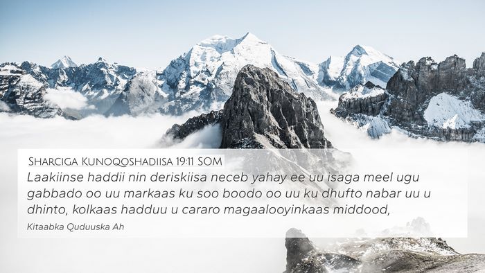 Sharciga Kunoqoshadiisa 19:11 SOM Bible Verse Image