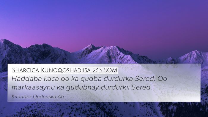 Sharciga Kunoqoshadiisa 2:13 SOM 4K Wallpaper - Haddaba kaca oo ka gudba durdurka Sered. Oo - 4K Wallpaper Bible Verse
