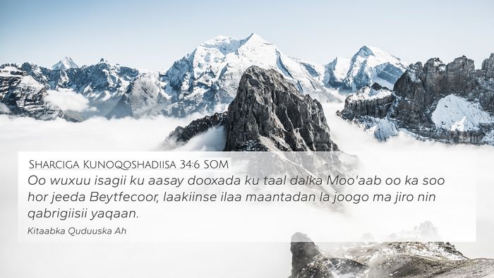 Sharciga Kunoqoshadiisa 34:6 SOM Bible Verse Image