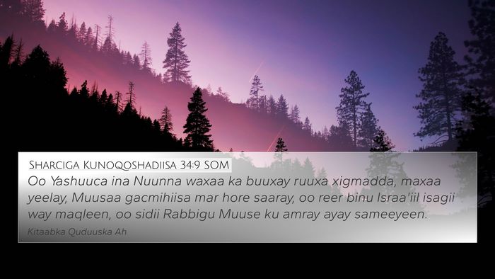 Sharciga Kunoqoshadiisa 34:9 SOM Bible Verse Image